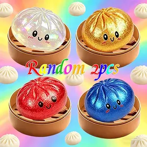 Gift Set for Her/him, Mini Mixed Glitter Baozi Squishy Ball Toy, Soft Slow Ferment Dough Ball, Mother's Day Father's Day Birthday Gift
