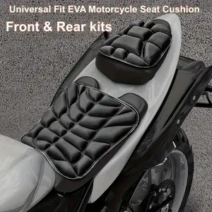 Universal Fit Eva Motorcycle Seat Cushion for Front & Rear Kits, Shock Absorption, High-Temperature Wear Resistance, Anti-Skid Design for Comfort