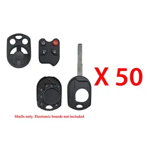 Replacement Car Key Shell for 2012-2014 Ford Focus, 4B Design (50 Pack)