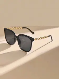 Vintage Chain Decorated Women's Fashion Glasses, Daily Wear, Summer Beach Travel, Outdoor Activities, Travel Accessories