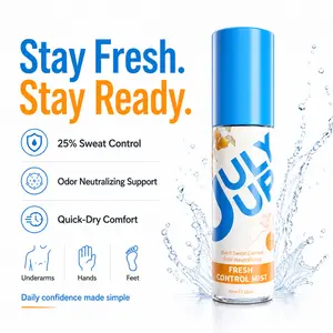 Antiperspirant Deodorant Mist 60ml - Clinical Strength Sweat & Odor Control with Persimmon Tannin - Quick-Dry & Long Lasting Freshness - Travel Size for Gym & Daily Use