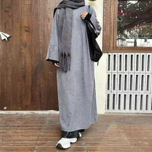 Cozy Corduroy Winter Khalisa Abaya With Pockets (NCA003) Fit Modesty