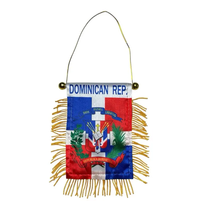 República dominicana Flag, Mini Banner, Car Mirror, Dominican Republic Window Banner