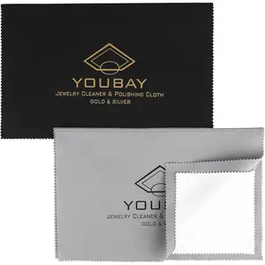youbay Silver Jewelry Cleaning Cloth - Silver Polishing Cloth for Jewelry, Jewelry Cleaner Cloth for Tarnish Remover, Polishing Cloth for Gold Silver