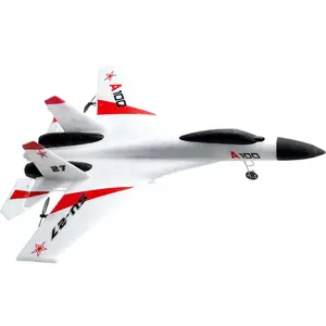 【FathersDayGift】VEVOR RC Plane, 2.4GHZ 4 Channel Remote Control Airplane with 6-Axis Gyro Stabilizer, Ready to Fly Fighter Aircraft Plane Toy with 2 Batteries, Easy to Fly RC Glider for Adults Kids Beginners Boys
