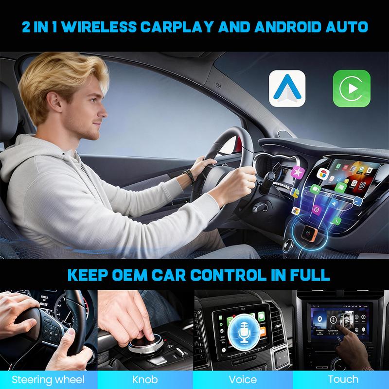 Wireless CarPlay & Android Auto Adapter 2026 – Plug & Play, No Delay, Hands-Free for iPhone & Android Wireless CarPlay & Android Auto Adapter 2026 – Plug & Play, No Delay, Hands-Free for iPhone & Android