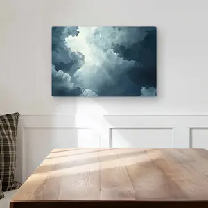 MWW C1MP1218D1UXVY 12 x 18 in. Afterglow - Blue Metal Print Wall Art for Stunning Home Decor