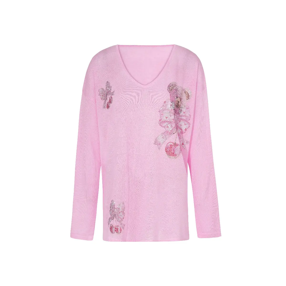 TCH - Pink Shirt Bear Bow Hot Diamond Female