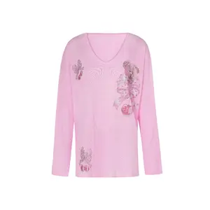 TCH - Pink Shirt Bear Bow Hot Diamond Female