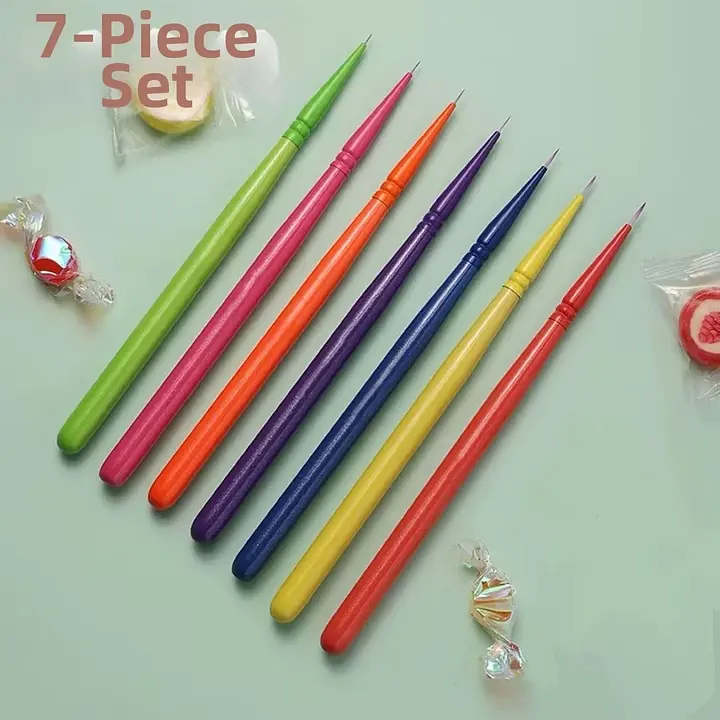 7 PCS Ultra-Fine Fruit series multi-size outlining fine detail brush