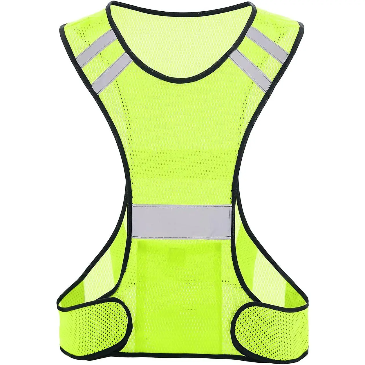 High-Visibility Reflective Vest - Unisex Polyester Mesh Safety Gear with Large Pocket, Extra Reaction Time, Lightweight & Breathable for Running, Dog Walking, Cycling, With Pocket