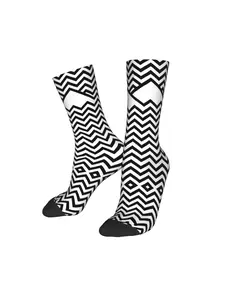 1 Pair Funny Happy Men's compression Sock Twin Peaks Vintage Harajuku Hip Hop Novelty Pattern Crew Crazy Sock Gift Printed Christmas Halloween