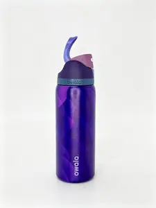 Owala 32oz Purple Insulated Stainless Steel Water Bottle with Leak-Proof Lid, Portable Vacuum Flask Thermos for 24H Cold Drinks, Kitchenware Drinkware Travel Cup, Bottle Vacuum Flasks