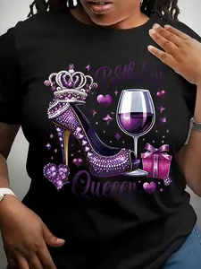 Grey T Shirt Womens Birthday Celebration with Spar