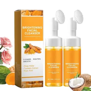 Turmeric Face Wash,Turmeric Facial Cleanser, Turmeric Facial Wash,Turmeric Foaming Cleanser for All Skin Types(2pcs) Cleansing centella skincare turmeric facial cleanser