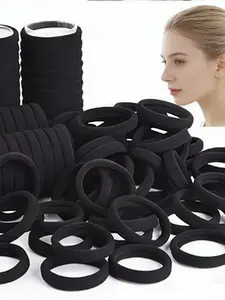 150 Soft Skin-Friendly Thumb Hair Ties, High Ponytail & Bun Elastic Bands, Scrunchies, Durable Daily Use Hair Accessories