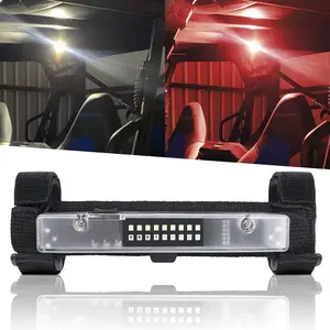 UTV Dome Light Roll Bar Cage Mount Interior Lights Rechargeable Wireless Roll Bar LED Interior Lights Utility Roll Cage Light for UTV Polaris RZR ATV Can-Am Off Road - White/Red car running lights car accessories Waterproof USB multi-functional car