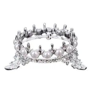 Crown Elegant Nail Brush Holder - SILVER