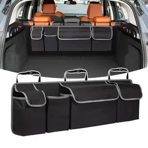 Suv Car Trunk Storage Bag, Foldable Hanging Organizer, Oxford Cloth Material, Automotive Cargo Pouch, Vehicle Interior Accessories
