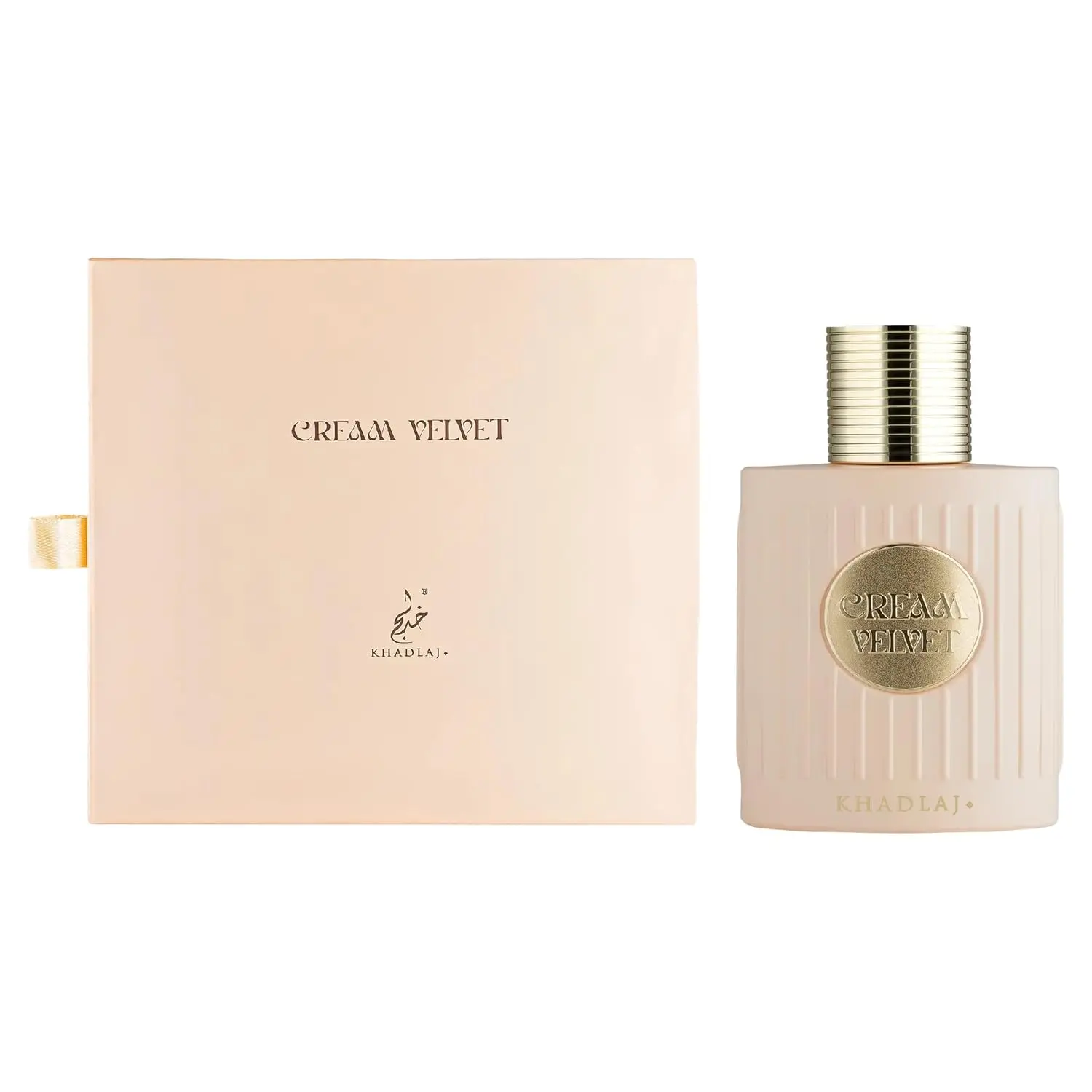 Khadlaj Cream Velvet, 3.4 fl oz / 100 mL Extrait de Parfum, Unisex Amber Gourmand Fragrance Spray