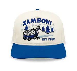Zamboni Snapback: Cream/Royal Blue