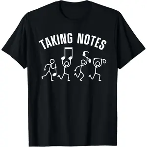 Funny Music Art For Men Women Musical Note Gag Music Lover T-Shirt Graphic tees