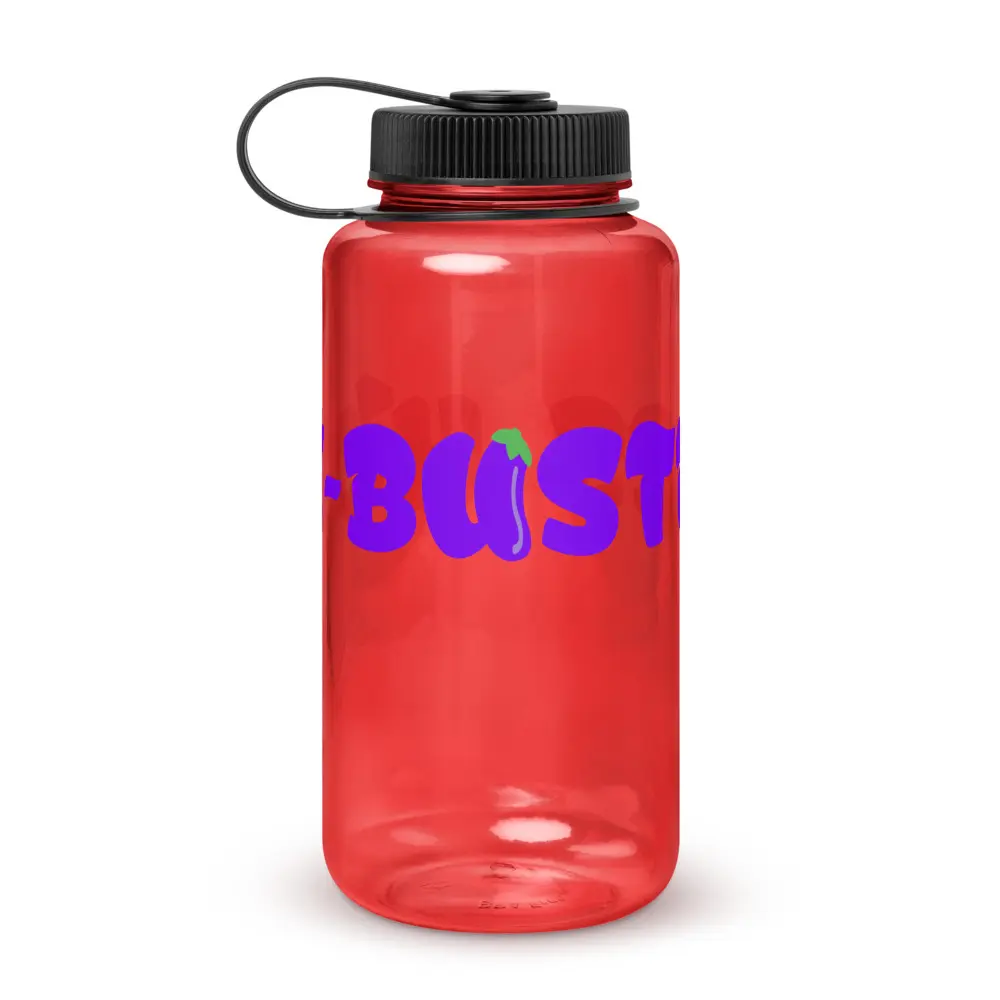 Hoe-Busters Logo Wide mouth plastic water bottle 32 oz.