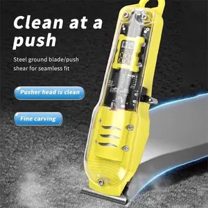 Professional Transparent Hair Clipper for Men -Rechargeable Cordless Trimmer with High-Speed SilentMotor | USB-C Precision Grooming for Home & Salon Use| Portable Electric Hair Cutting Machine, Durable & Easy toUse Smooth