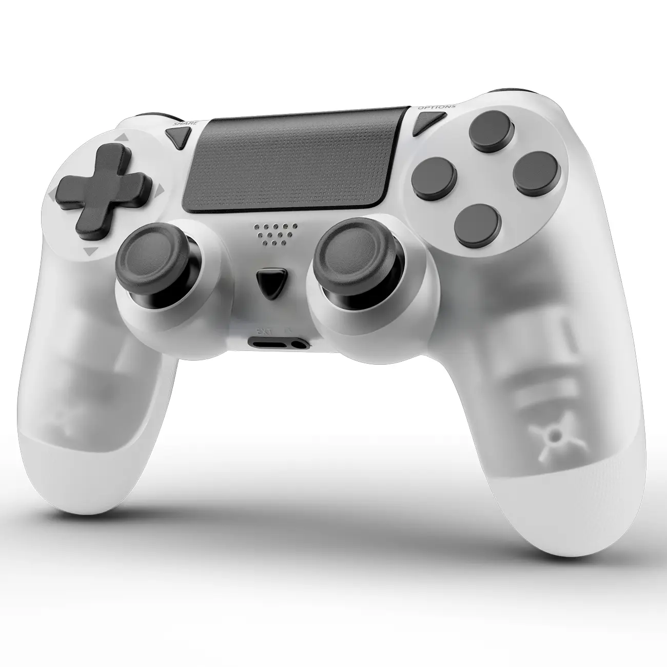 Wireless Game Controller for PS4 PC Android iOS, With Double Vibration, TouchPad, Motion Control,  Perfect For PS4 Games, Crystal