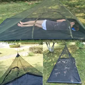 Outdoor Camping Waterproof Oxford Bottom Mosquito Shed Light Folding Insect Proof Sleep Tent, Camping Travel Mosquito Net With Ground Nails And Hanging Ropes