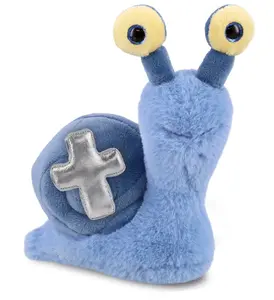 PLUSH CROSS - SUPER-SOFT PLUSH - BLUE SNAIL SMALL 5.5"
