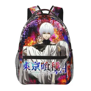 Tokyo Ghoul backpack with large capacity — Tokyo Ghoul laptop backpack for daily commuting, business, and hiking; casual cartoon Tokyo Ghoul merchandise travel daypack/school bag for kids, women, men, and gift giving