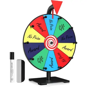 Spinning Wheel - 12 Inch Color Prize Wheel with Stand, Table Spinner for Trade Shows, Carnivals & Home Games