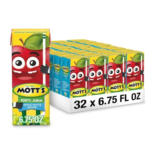 100 percent Apple White Grape Juice, 6.75 fl oz boxes (Pack of 32)