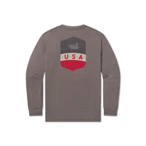 Youth FieldTec™ Heathered Performance Tee - Liberty - Long Sleeve