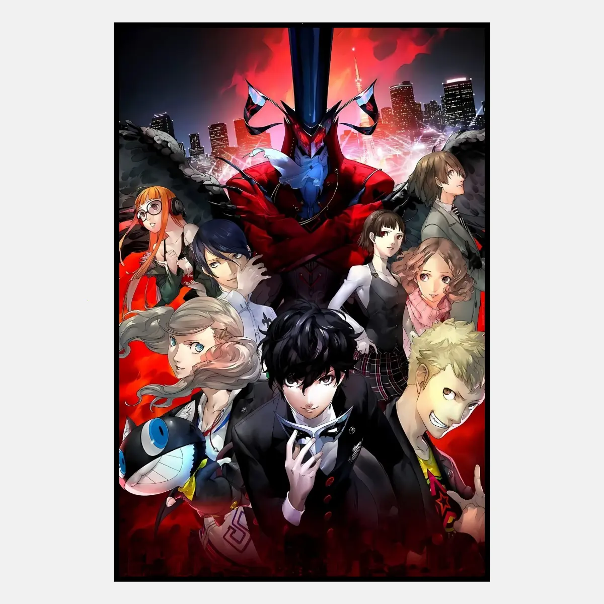 Persona 5 Poster, Ren Amamiya Morgana Ryuji  Ann Yusuke Wall Art, Video Game Canvas, High Quality Art Prints, Home Decor, Gifts for Him Her Otaku