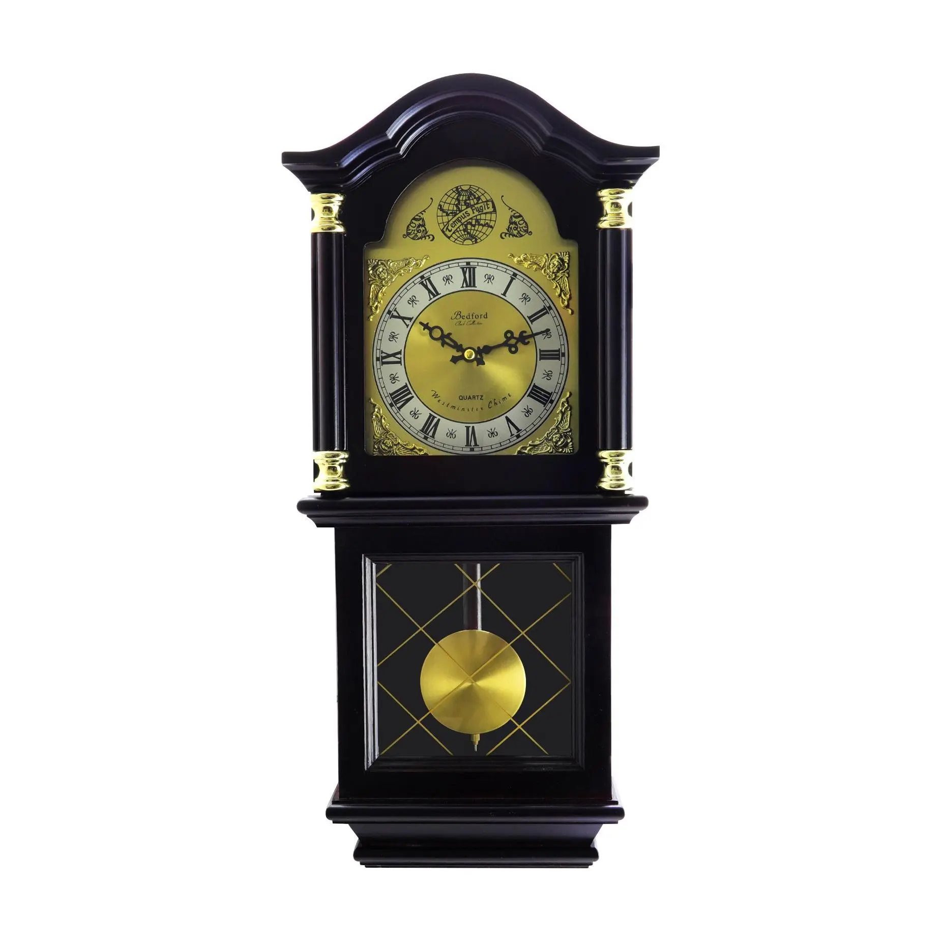 26 Inch Chiming Pendulum Wall Clock in AntiqueMahogany 26 Inch Chiming Pendulum Wall Clock in AntiqueMahogany