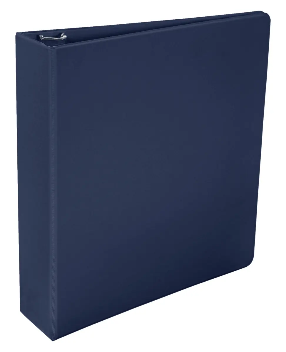 School Smart 2006453 Eco-Friendly 2 in. Polypropylene D-Ring Binder, Blue - Bent-Free Storage, Concealed Rivet Heads, Easy Access, Neat Organization