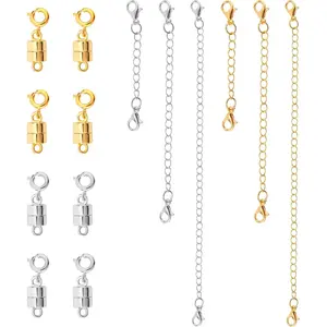 8 count  Necklace Clasp, with 6 Necklace Extenders Chain Extender &  Clasp Set for  Bracelet Anklet (/)