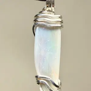 Australian Opal Sterling Silver PENDANT Unique Artisan Crafted Design 925