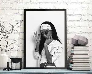 Aaliyah Poster Hip Hop Art Music Singer Hip Hop Rap Print Music Band Star Poster Wall Art Painting Room Home Décor