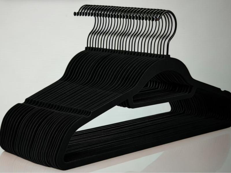 Non-Slip Flocked Velvet Hangers with Rose Gold Hooks | Seamless, Durable & Space-Saving for Closet