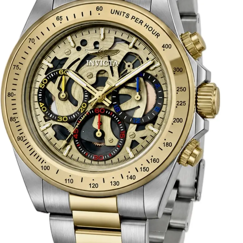 Invicta Speedway Exoprix Men’s Watch - Model 50276, 40mm Gold & Steel Case