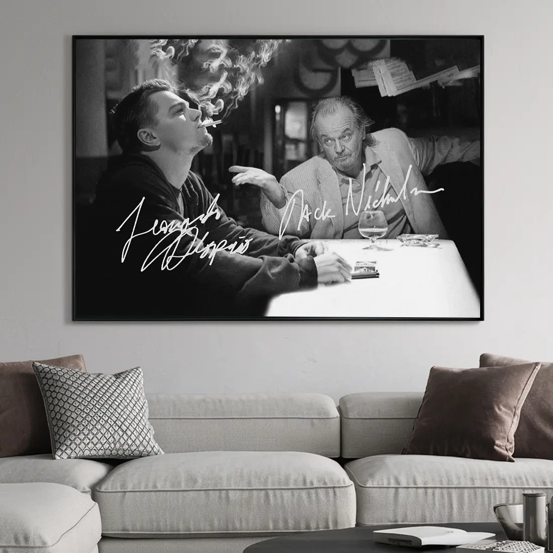The Departed Movie Poster, Alternative Movie Poster Print, Martin Scorsese The Departed Poster, Leonardo DiCaprio Signed and Jack Nicholson Signed Posters