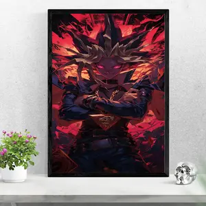 Dark Pharaoh Yami Yugi Poster – Yu-Gi-Oh Anime Wall Art, Home Decor
