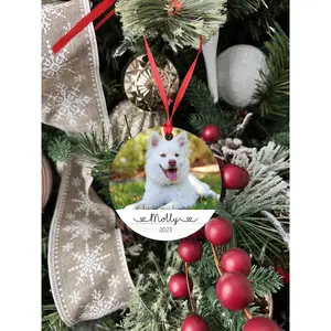 Pet Ornament Personalized Custom Pet Photo Ornament Custom Dog Birthday Ornament Pet Memorial Gift Ornament Cat Christmas Photo Ornament