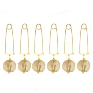 6Pack Snap Tea Ball Infuser with Handle,Stainless Steel Fine Mesh Screen Tea Strainer Filters Colander Cullender Sieve Infusion Steeper Maker for Loose Leaf Tea Herbs(Golden) - Home Improvement.