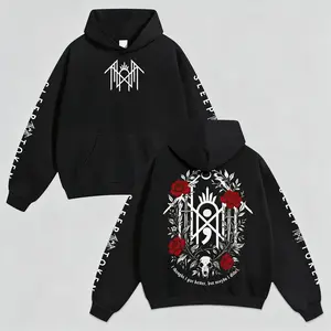 Sleep Token Unisex Cotton Hoodie for Autumn Winter Thick Warm Sleep Symbol Fan Style Retro Print Versatile for Ins Street Style Couples Outfits Top Choice for Boyfriend Gift Fabric Menswear Casual Fit  Fans Merch