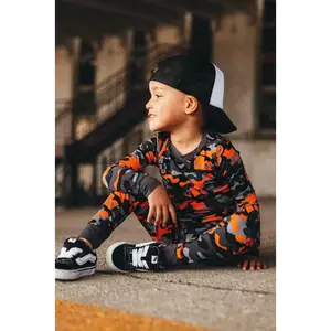 Orange Camo 2 Piece Lounge Set