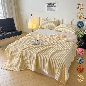 Cozy Sofa or Bed Throw Blanket, Ultra-Soft Flannel Lightweight All-Season Blanket in Multiple Colors & Sizes, Perfect for Living Room, Bedroom, Travel & Christmas Gifts